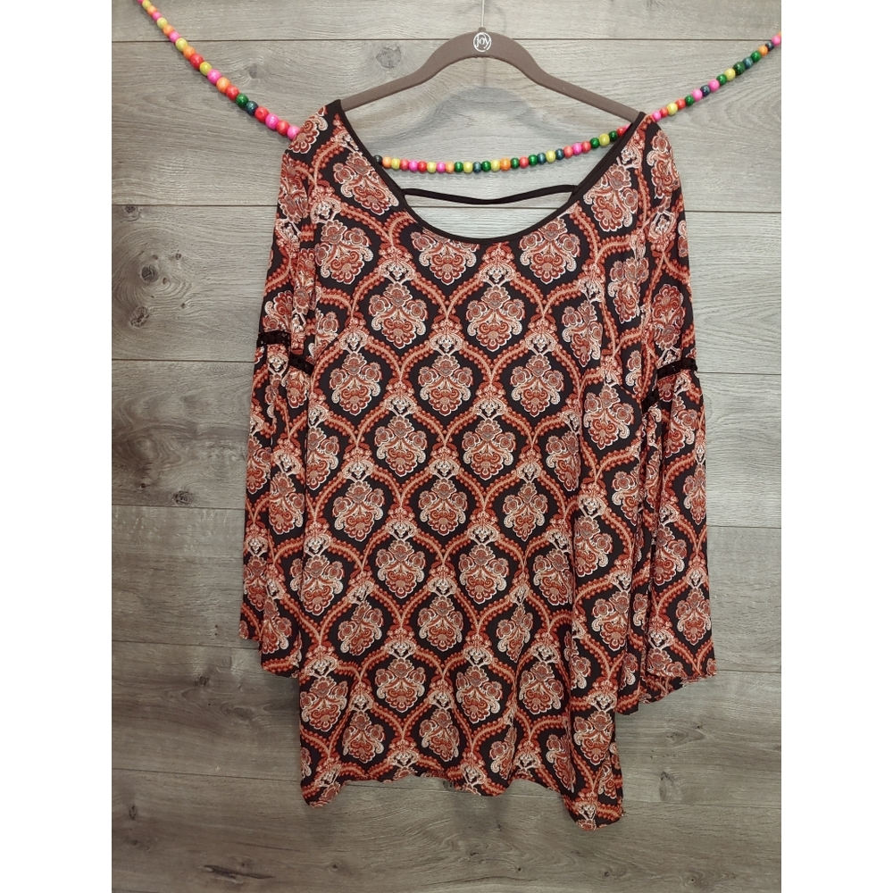 Lovemarks Bell Sleeve Boho Dress NWT